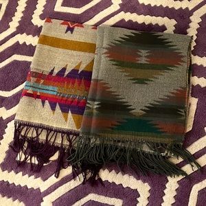 Bundle of Western/Aztec print scarves/shawls